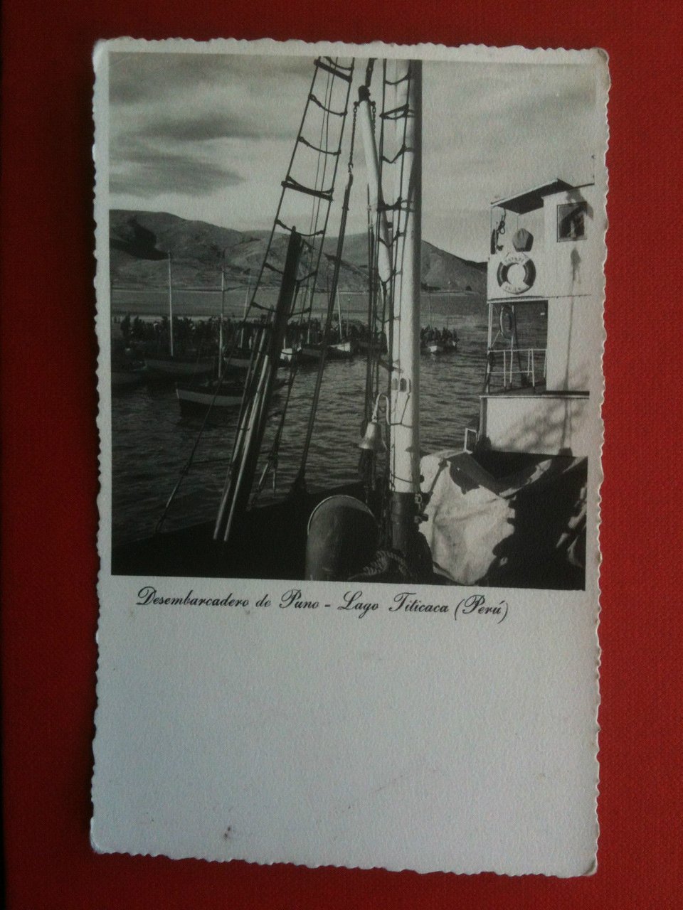 Cartolina/Tarjeta foto vera metà '900 Udo Schack Perù Titicaca non …