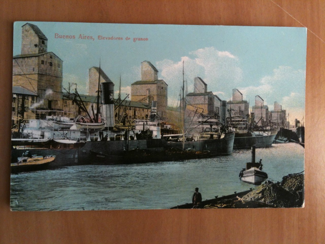 Cartolina Tarjeta primi '900 Buenos Aires Elevadores de granos - …