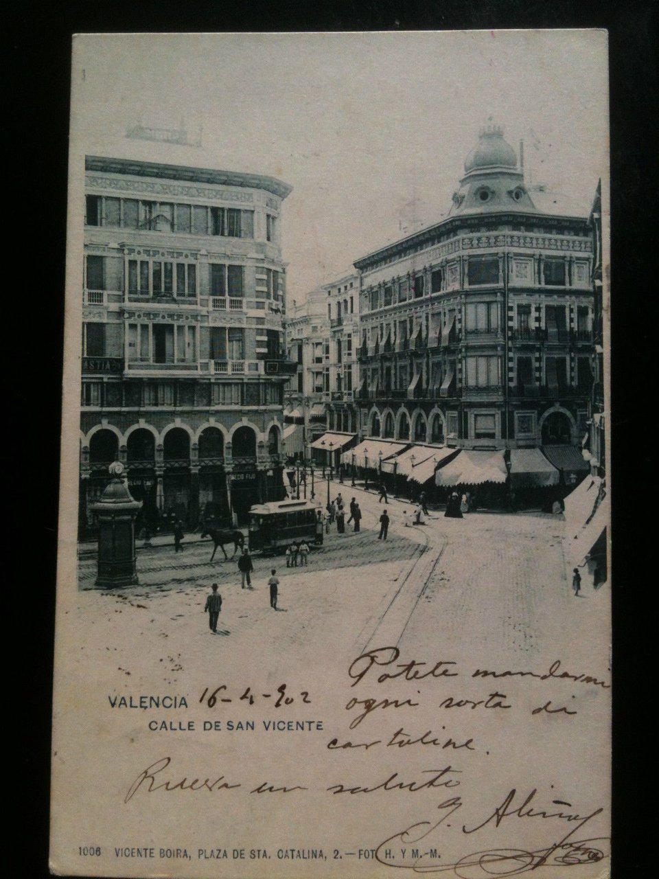 Cartolina Tarjeta primi '900 Spagna Valencia Calle de San Vicente …