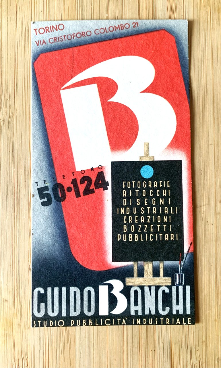 Cartoncino pubblicitario Studio Guido Banchi