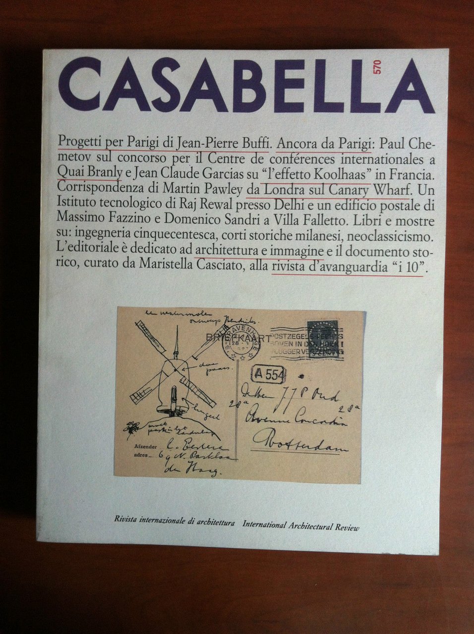 Casabella n^ 570 Luglio/Agosto 1990 - E18847 | Immagine principale