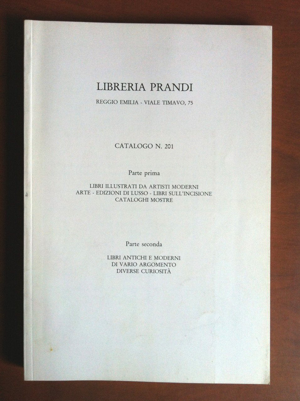 Catalogo 201 Libri illustrati da artisti moderni Libreria Prandi 1990 …