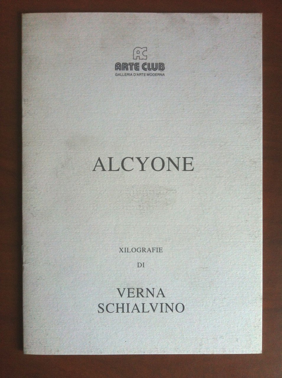 Catalogo della mostra Alcyone G. Verna e G. Schialvino Torino …