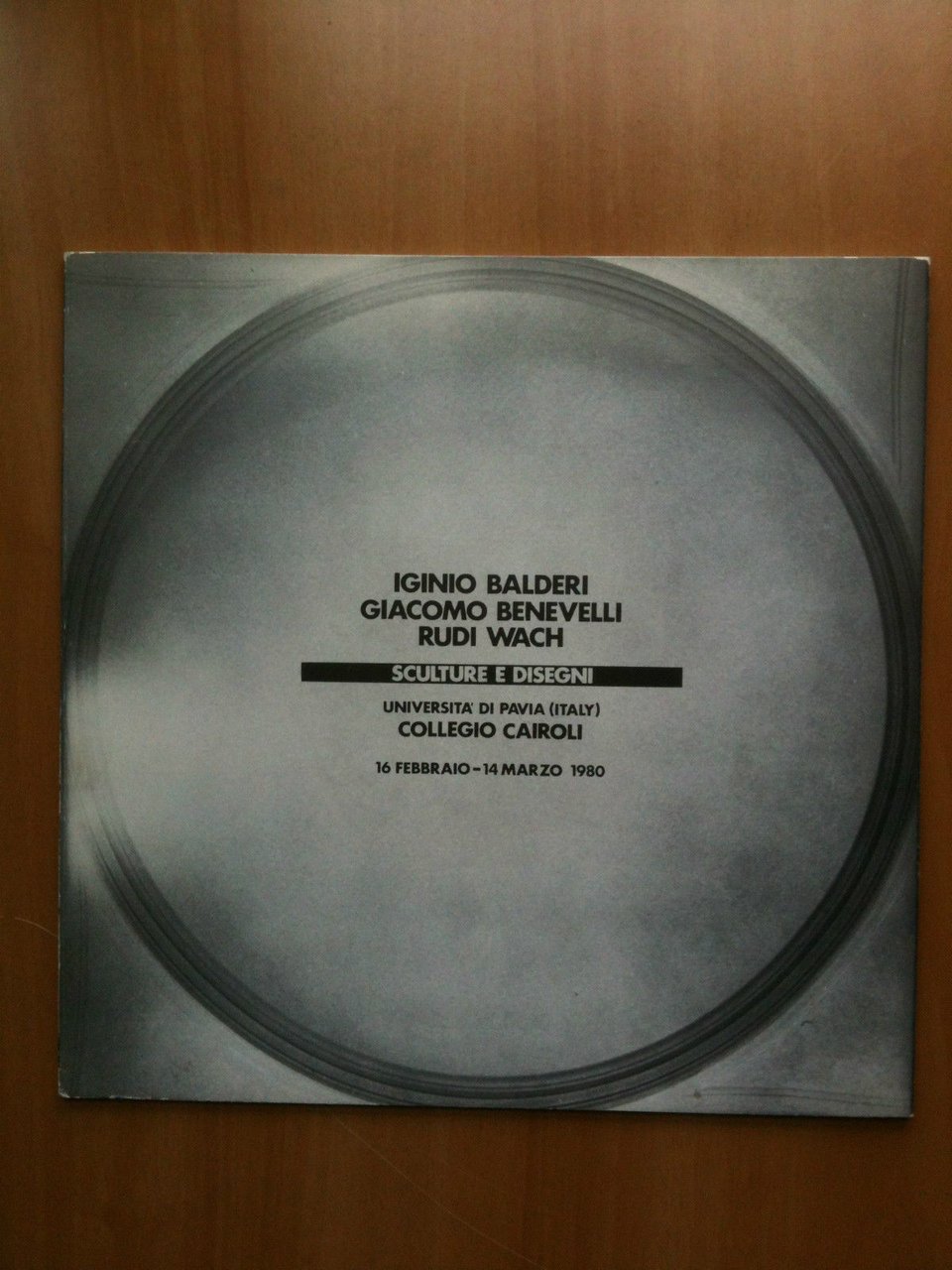 Catalogo della mostra colettiva di Balderi Benevelli Wach Collegio Cairoli …