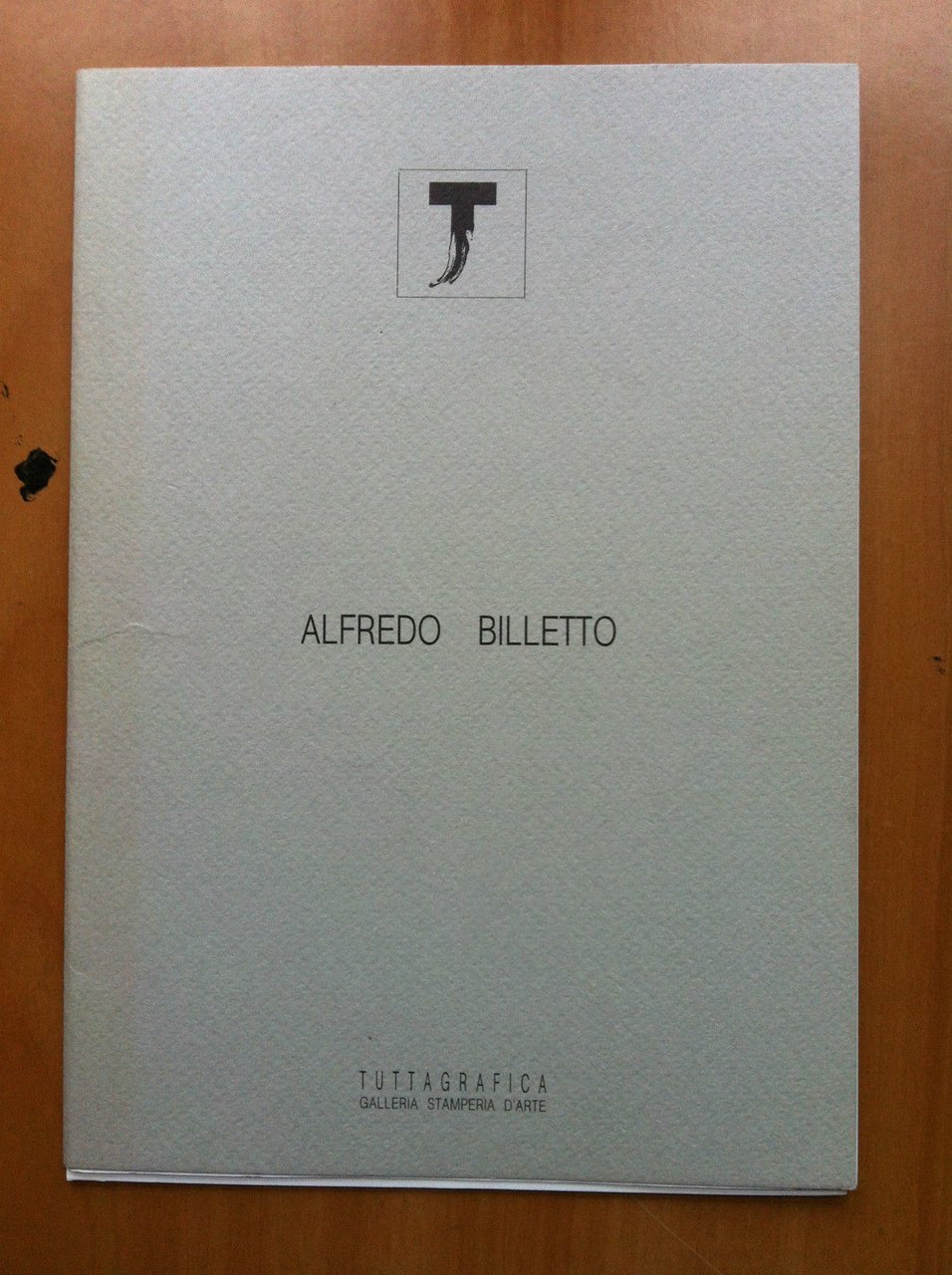 Catalogo della mostra di Alfredo Billetto Gal Tuttagrafica Torino 1992 …