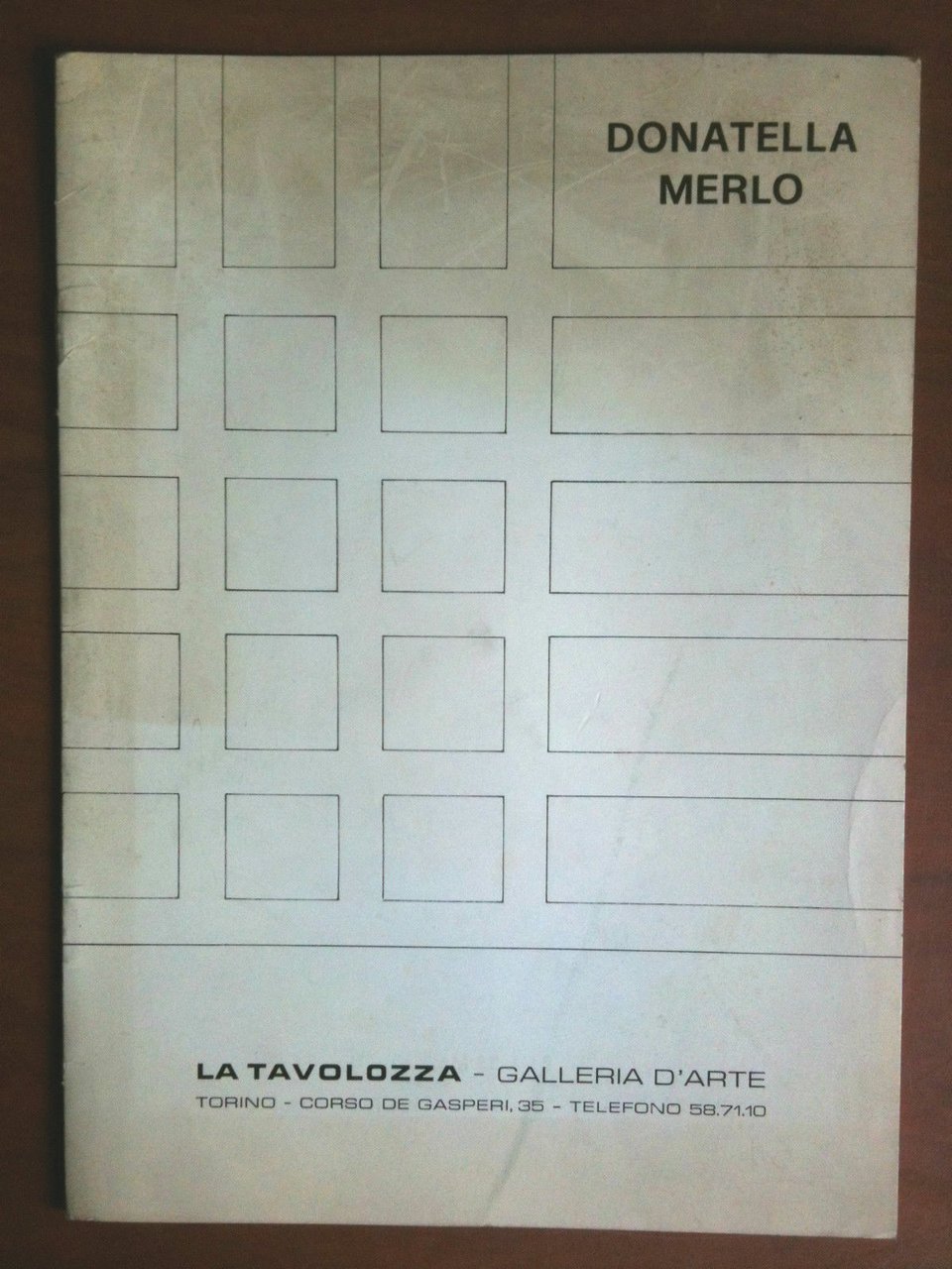 Catalogo della mostra di Donatella Merlo Galleria La Tavolozza Torino …