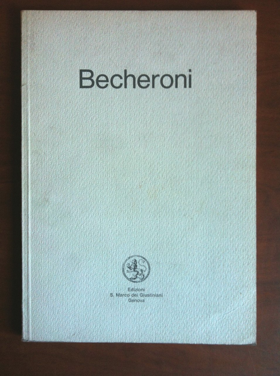 Catalogo della mostra di Elvio Becheroni Galleria S. Marco Genova …