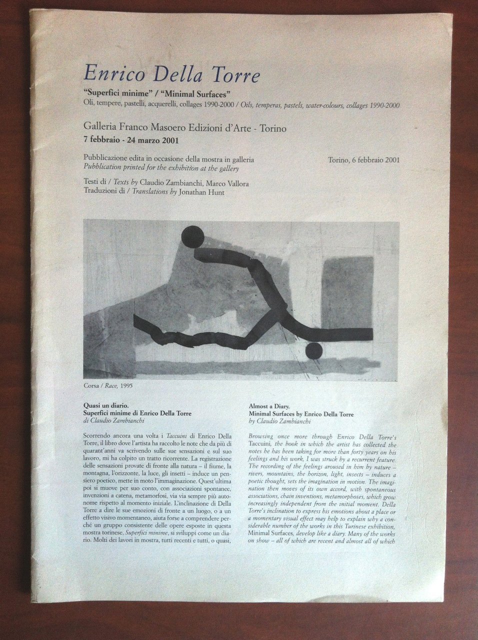 Catalogo della mostra di Enrico della Torre Gal Masoero Torino …