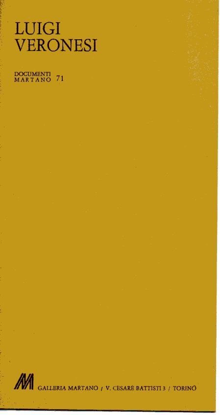 Catalogo della mostra di Vordemberge-Gildewart Martano/Due Torino 1973