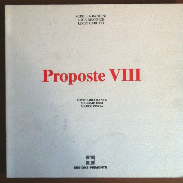 Catalogo della mostra Proposte VIII Palazzo IRV Torino 1992 - … | Immagine principale