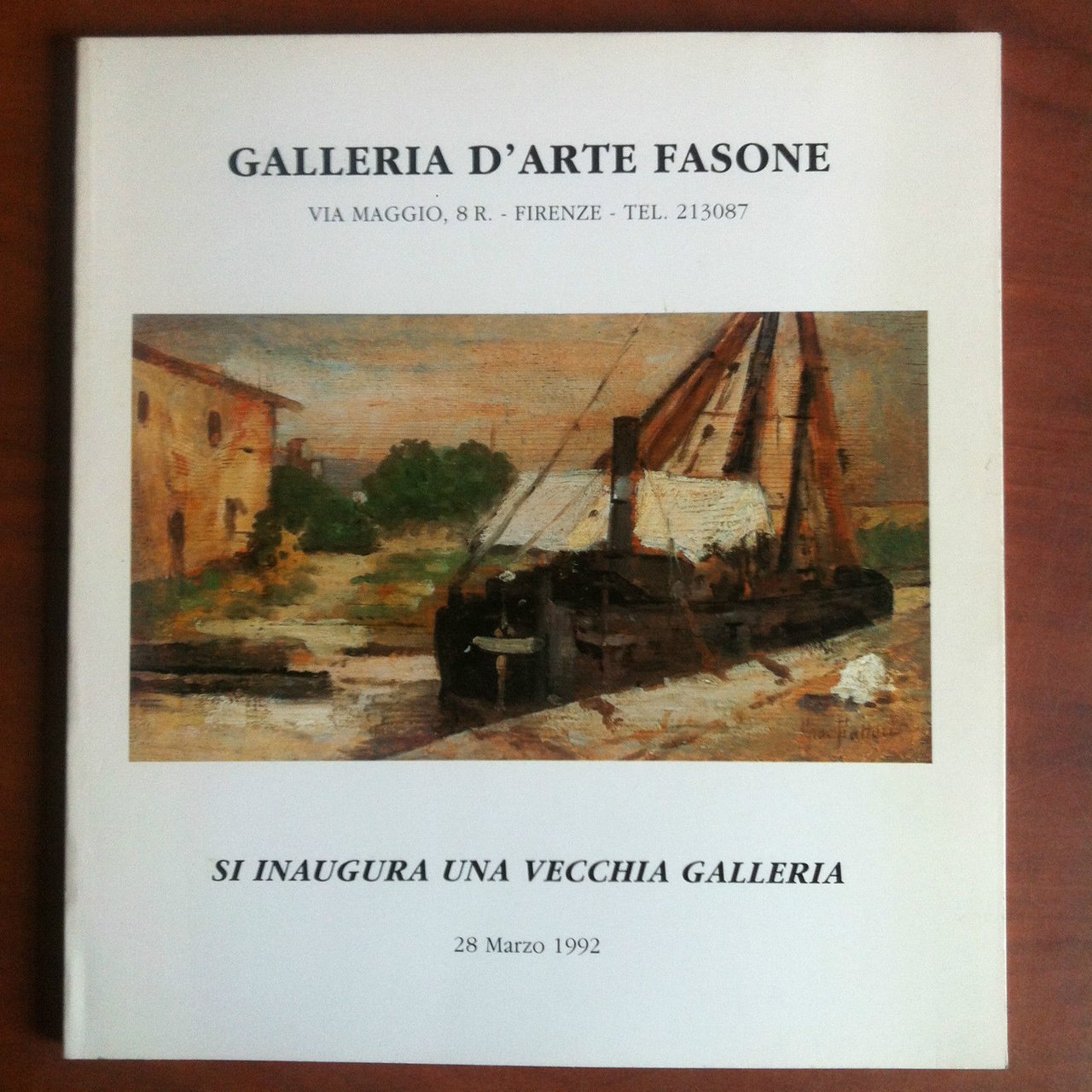 Catalogo della mostra Si inaugura una vecchia galleria Fasone 1992 …