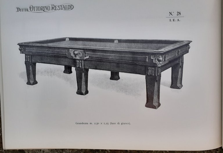 Catalogo Ditta O. Restaldi Roma Bigliardi e accessori 1932