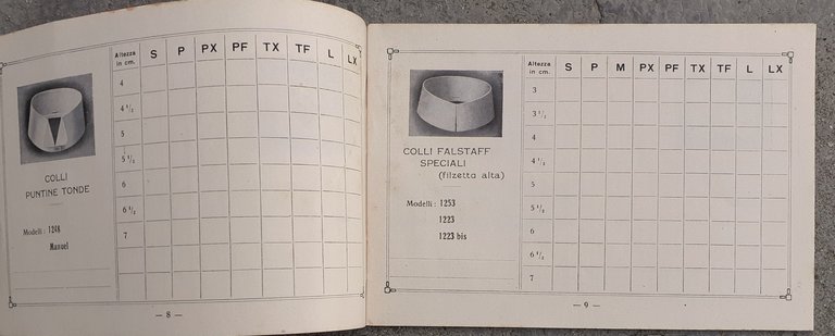 Catalogo Fabbrica Camicie E. Maina Torino inizi '900