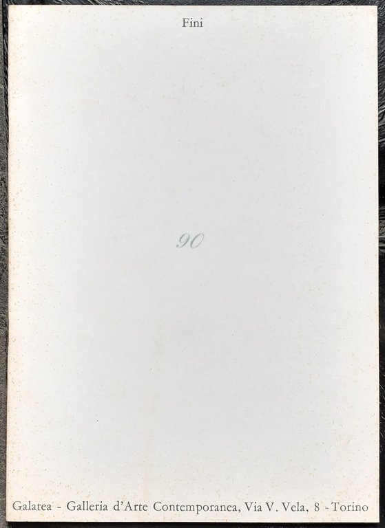 Catalogo invito Léonor Fini Galleria Galatea Torino 1966