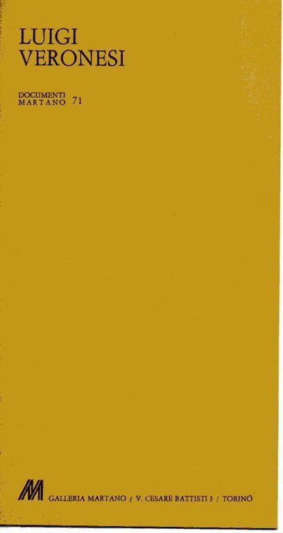 Catalogo Luigi Veronesi Documenti Martano 71 marzo 1982