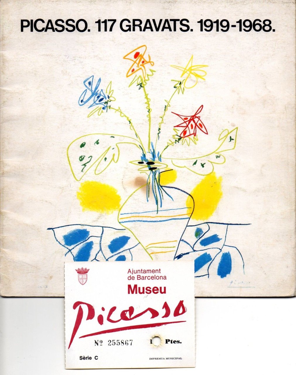 Catalogo Picasso 117 gravats 1919-1968 Museo Picasso 1983