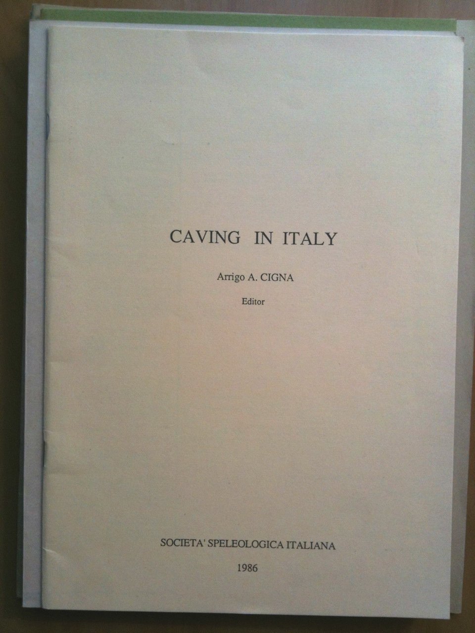 Caving in Italy 1986