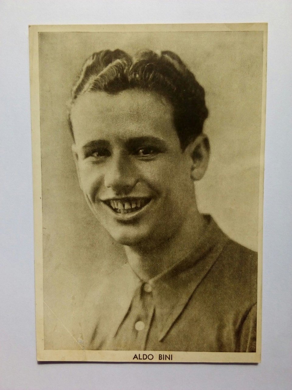 Ciclismo cartolina Aldo Bini Gazzetta dello Sport 1937