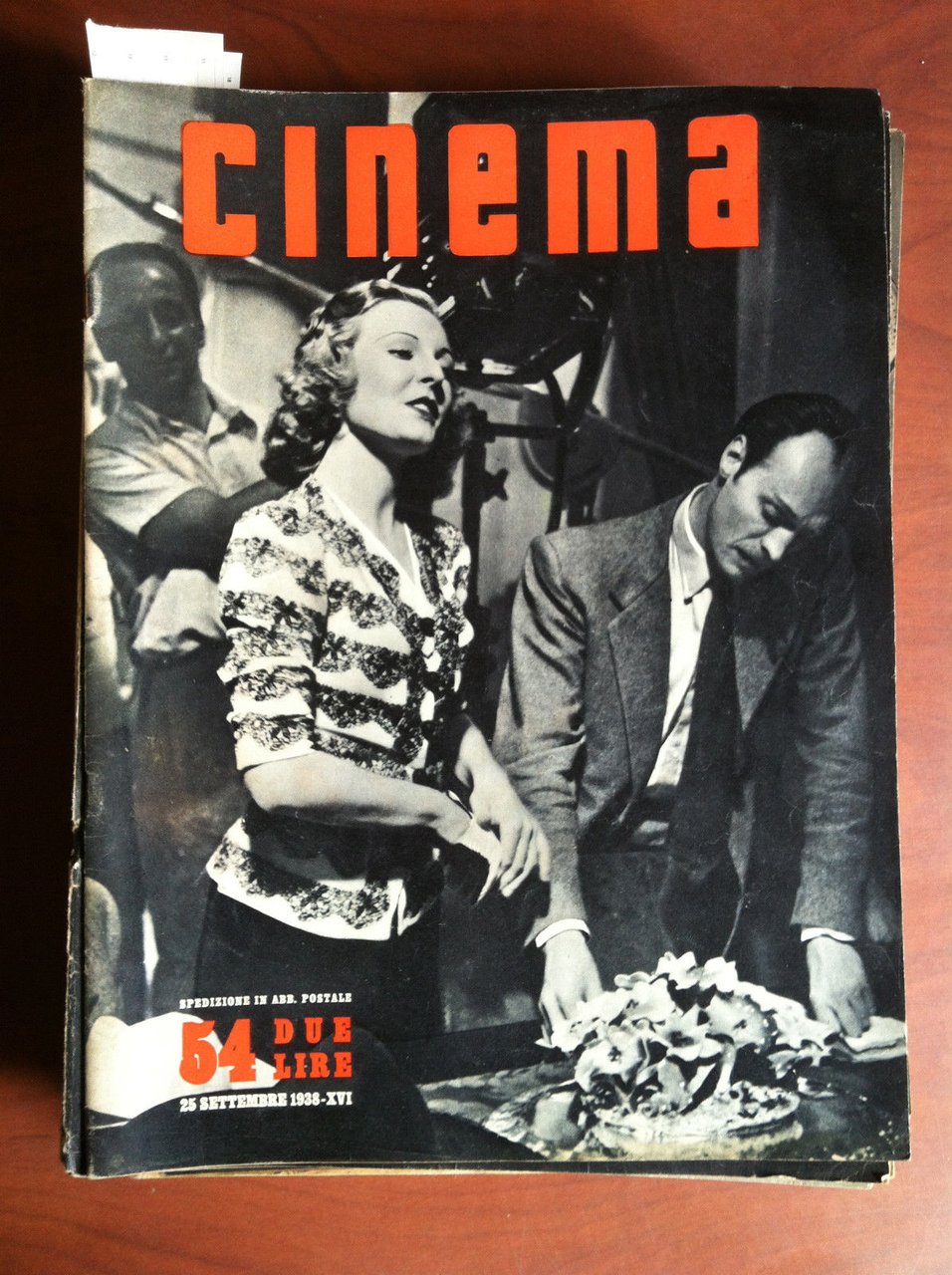 CINEMA n^ 54 - 25 Settembr 1938 Cover: Caterina Boratto …