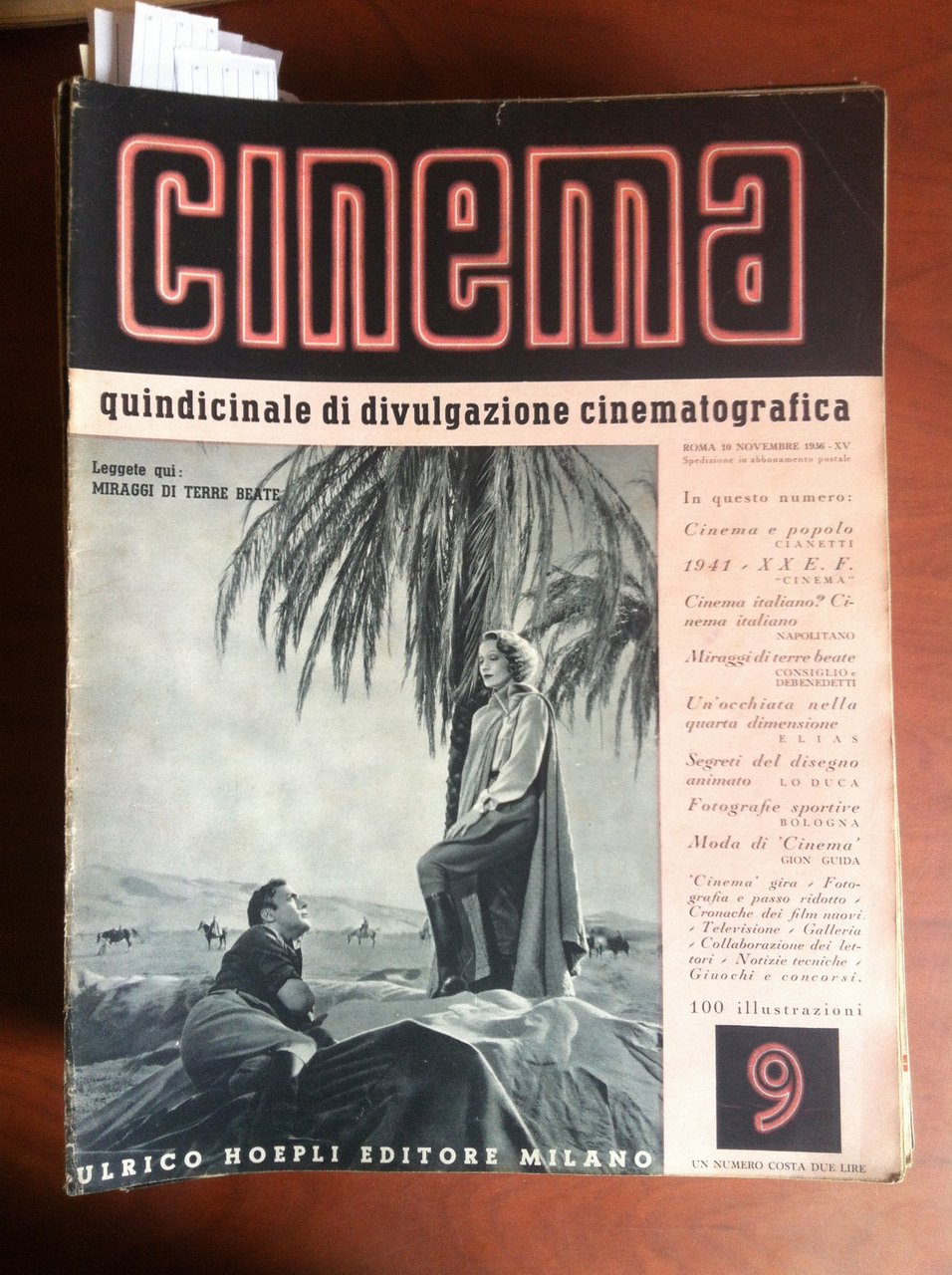 CINEMA n^ 9 - 10 Novembre 1936 Cover:Marlene Dietrich - …