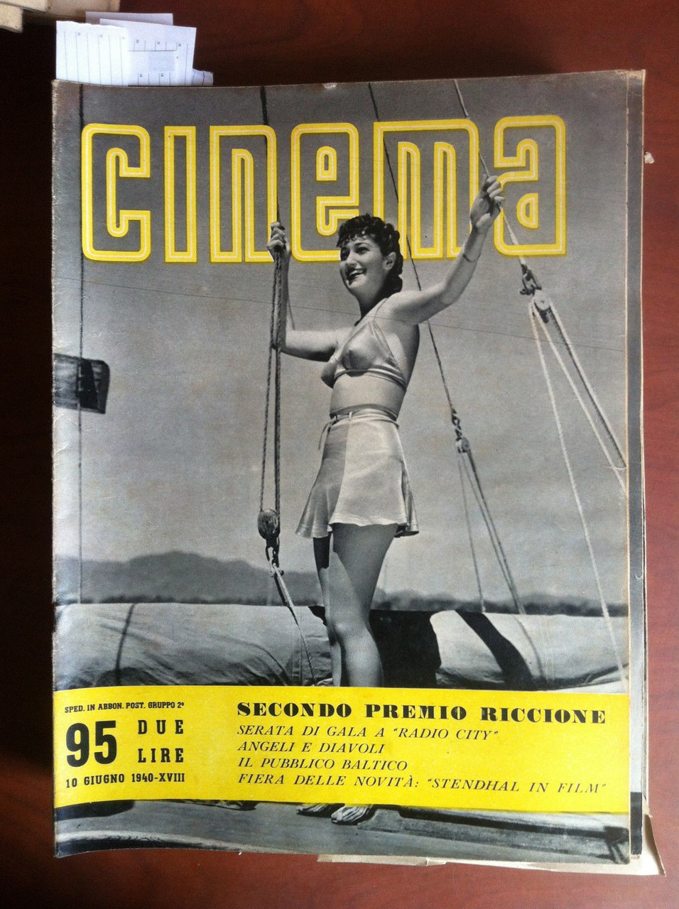 CINEMA n^ 95 - 10 Giugno 1940 Cover: Dorothy Lamour …