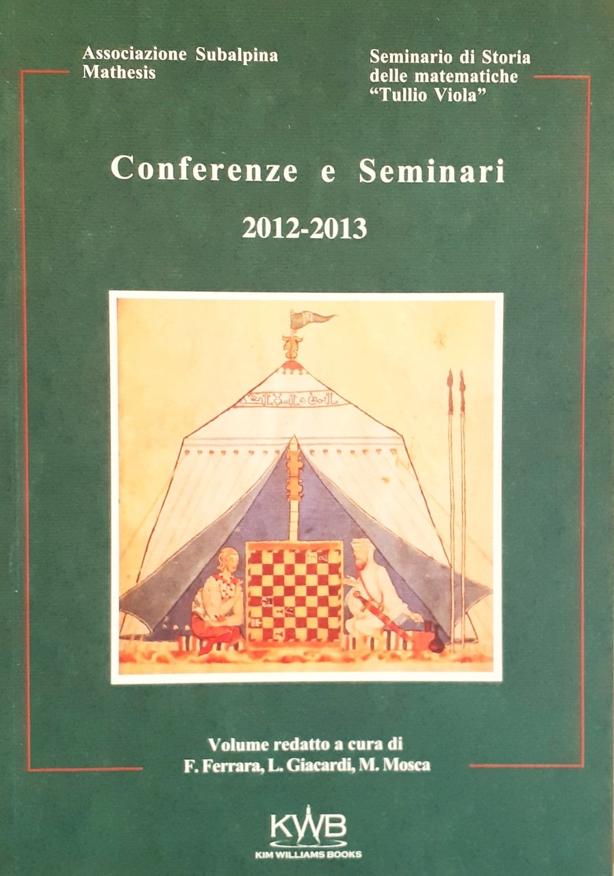 Conferenze e seminari storia delle matematiche "Tullio Viola" Torino 2013
