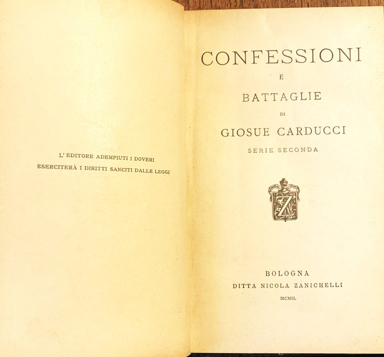 Confessioni e battaglie di Giosuè Carducci. Serie seconda | Immagine Gallery 1