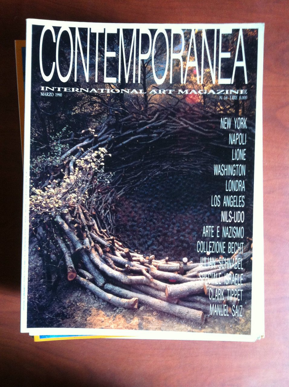 Contemporanea n^ 16 Marzo 1990 - Cover: Nils Udo | Immagine principale