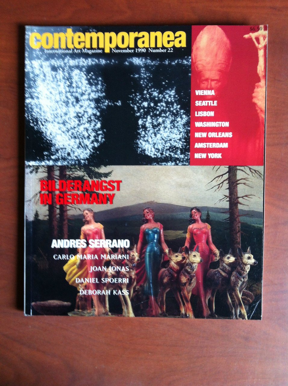 Contemporanea n^ 22 November 1990 - Cover: Andres Serrano