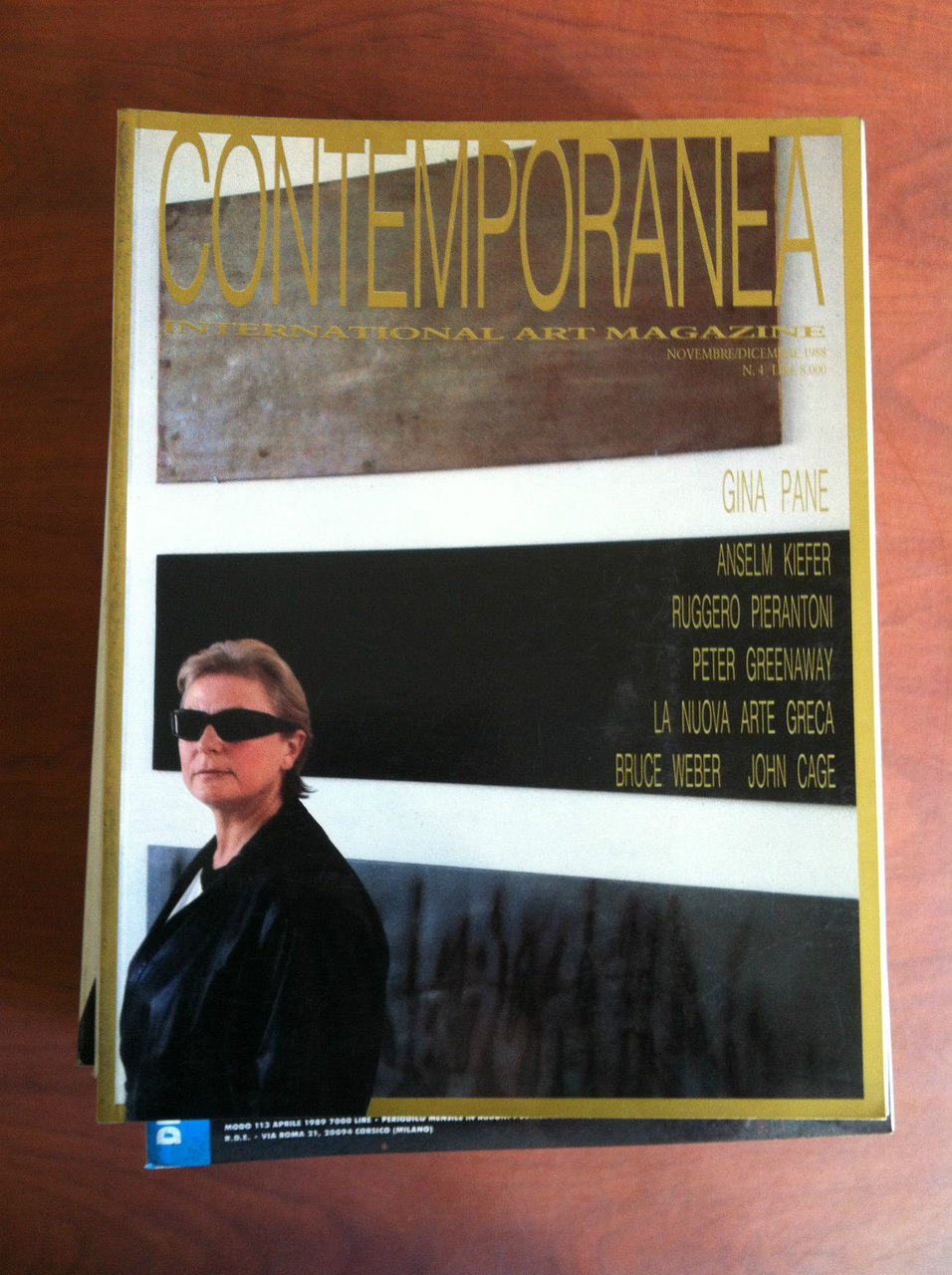 Contemporanea n^ 4 Novembre/Dicembre 1988 - Cover: Gina Pane - … | Immagine principale