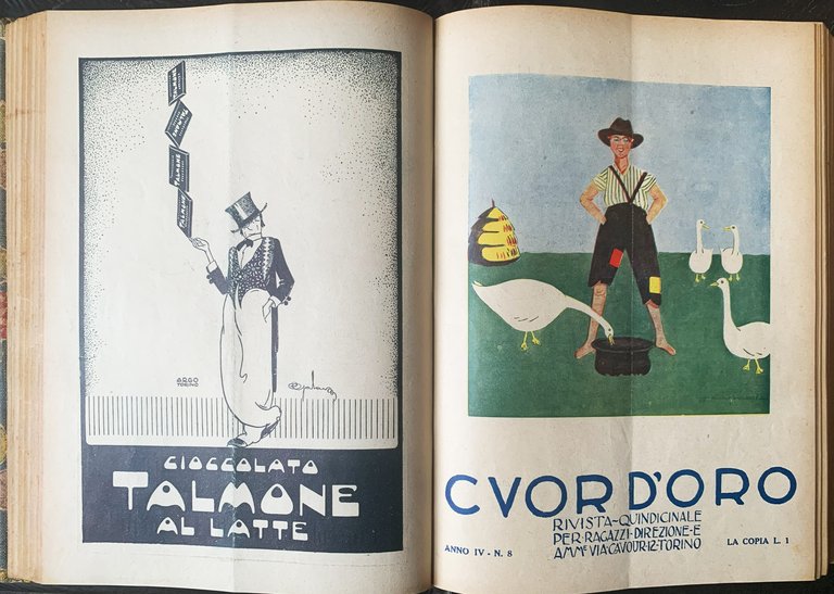 CUOR D'ORO rivista per ragazzi Annata completa 1925 rilegata