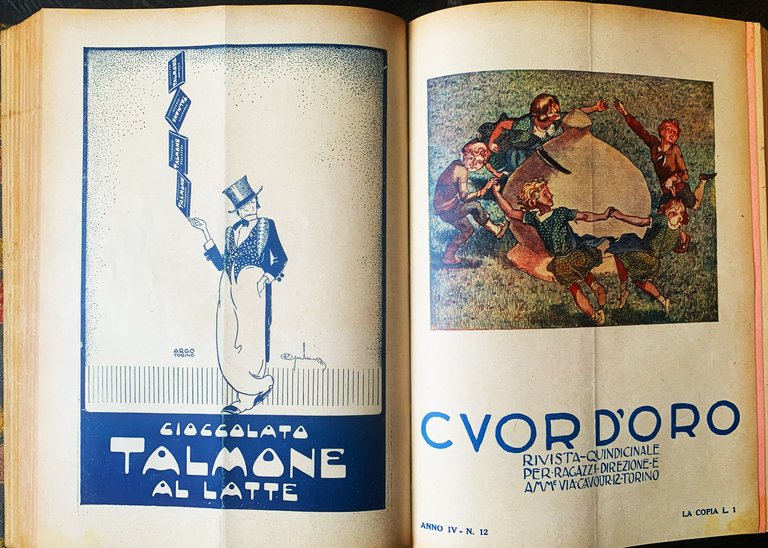 CUOR D'ORO rivista per ragazzi Annata completa 1925 rilegata