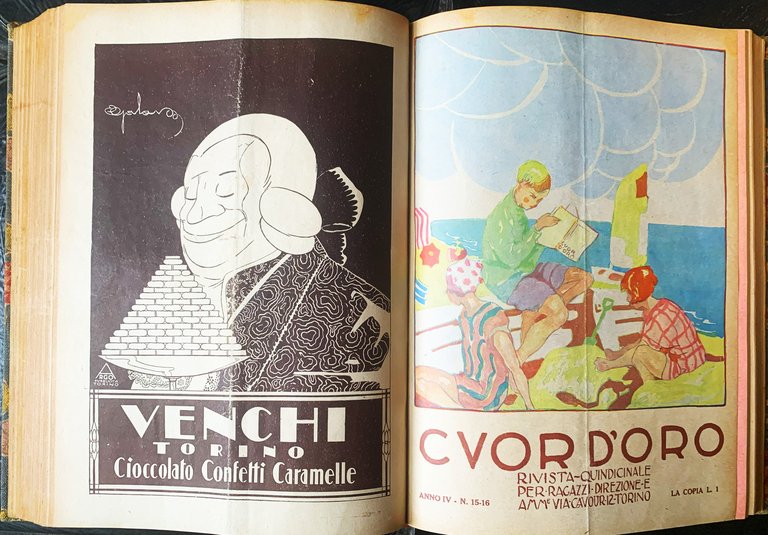 CUOR D'ORO rivista per ragazzi Annata completa 1925 rilegata