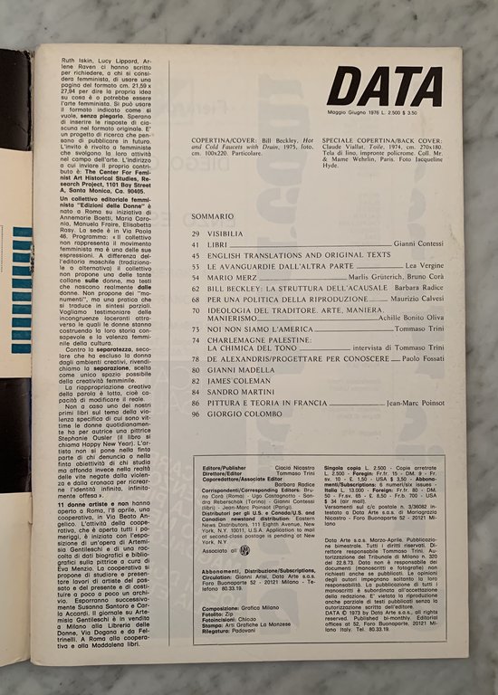 DATA 21. Maggio Giugno 1976