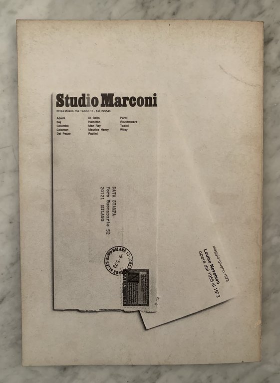 DATA. Pratica e teoria delle arti. Estate 1973 Anno III …