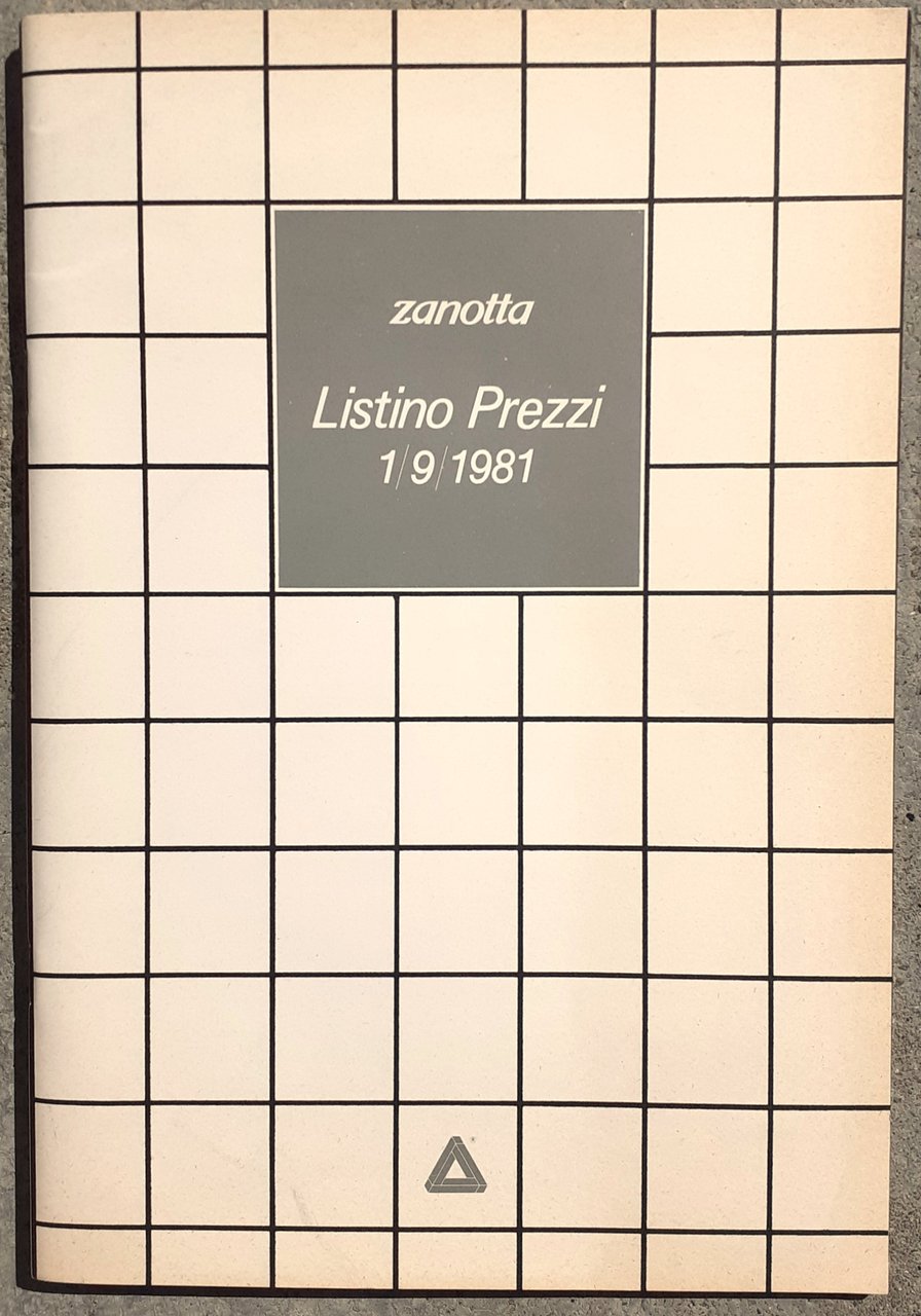 Design Zanotta Catalogo listino prezzi 1981