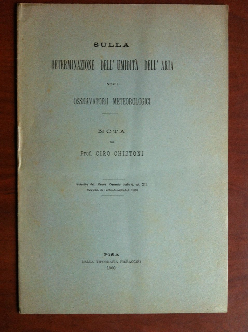 Determinazione umidità dell'aria negli osservatori metereologici 1900 - E7425 | Immagine principale