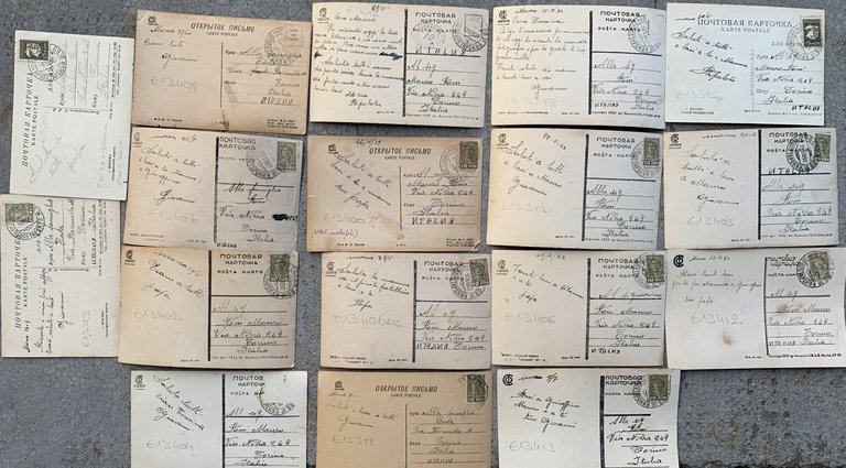 Diciotto Cartoline Russia Mosca anni '30 viaggiate