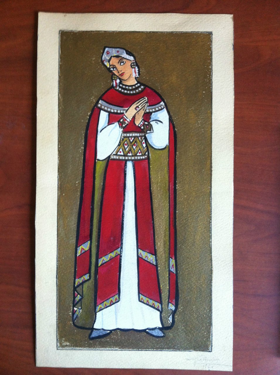 Disegno originale Alda Besso moglie di Giò Golia firmato Giò …