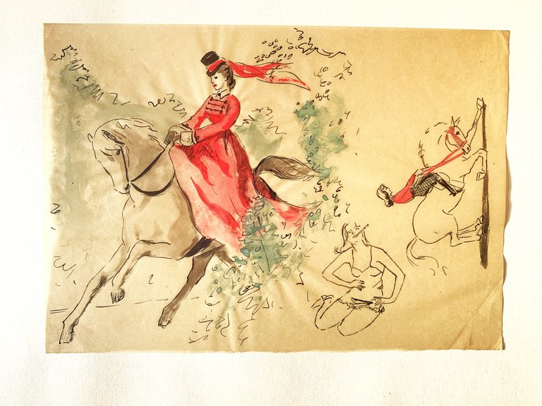 Disegno originale anni ' 50 autore sconosciuto | Immagine Gallery 2