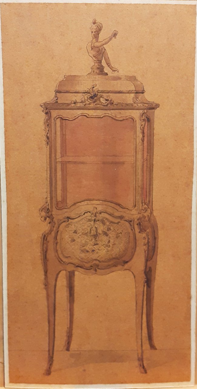 Disegno originale ebanisteria Torinese 1890 circa | Immagine principale
