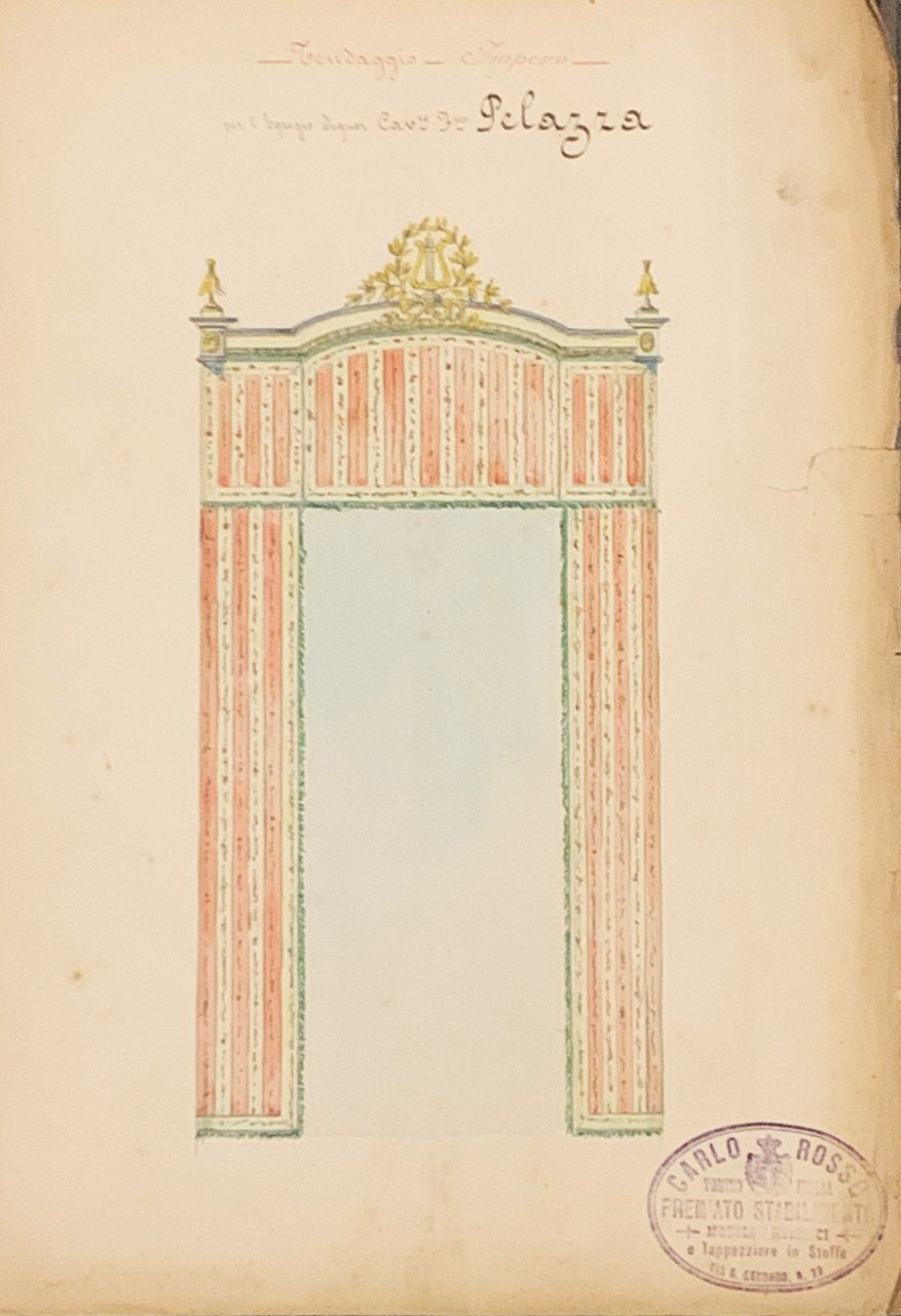 DISEGNO originale Tendaggio Impero