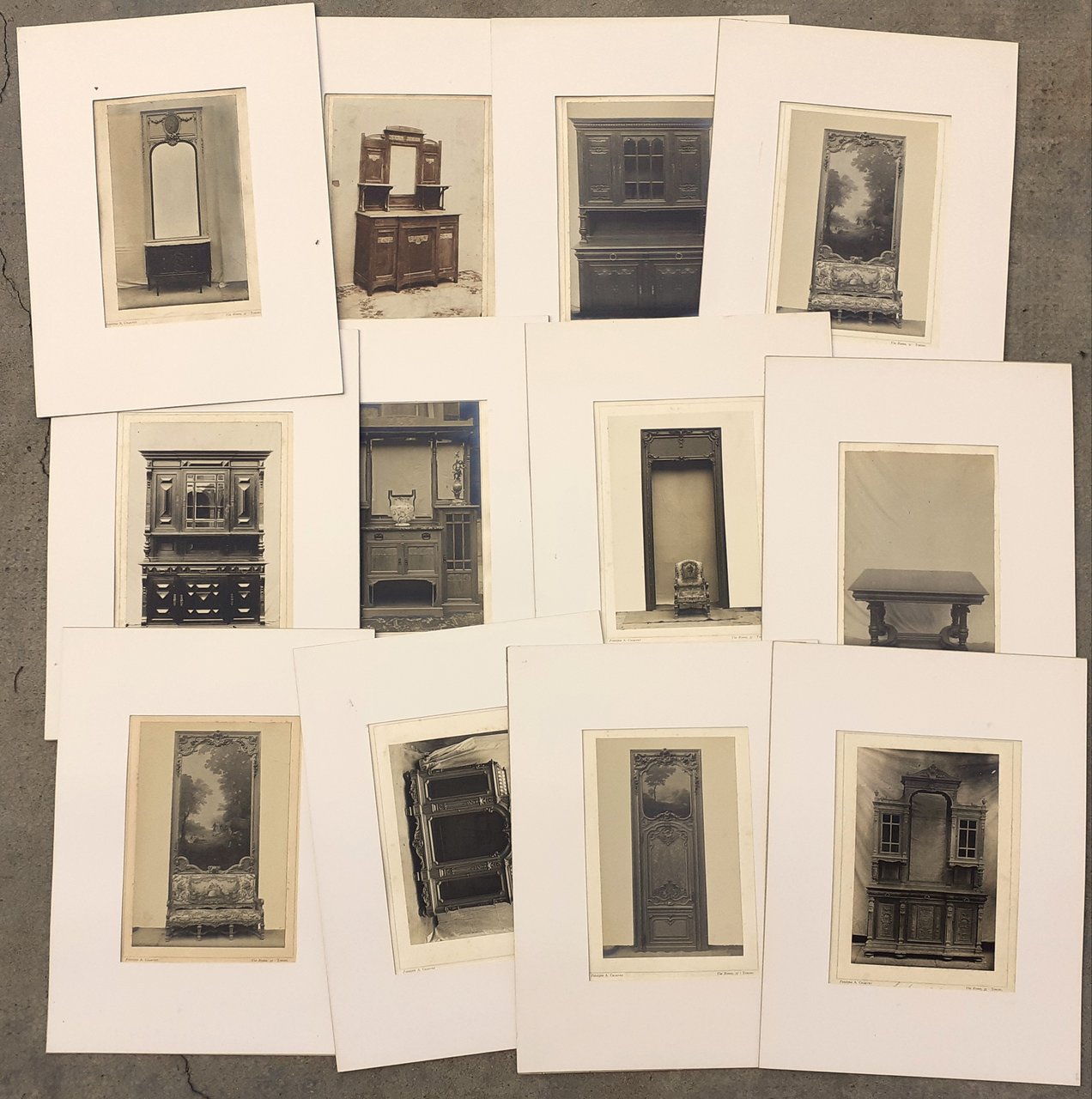 Dodici fotografie originali Campionario Mobili inizi '900