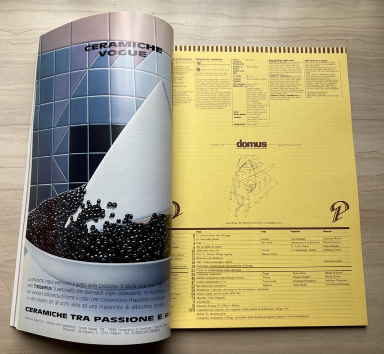 domus. Monthly Review of Architecture Interiors Design Art luglio/agosto 1991 …