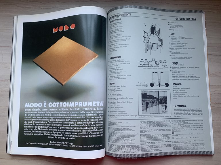 domus. Monthly Review of Architecture Interiors Design Art ottobre 1985 …