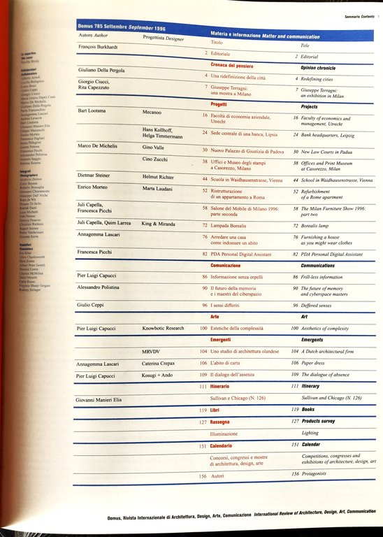 domus N^ 785 Settembre 1996