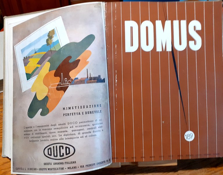 DOMUS rivista di Architettura e design secondo semestre 1943 rilegato