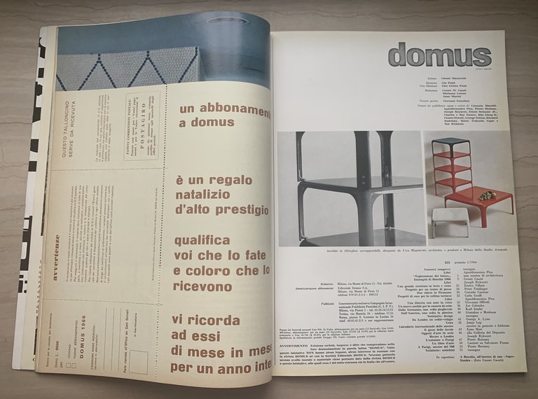 domus rivista mensile architettura arredamento arte 434 gennaio 1/1966 | Immagine Gallery 2