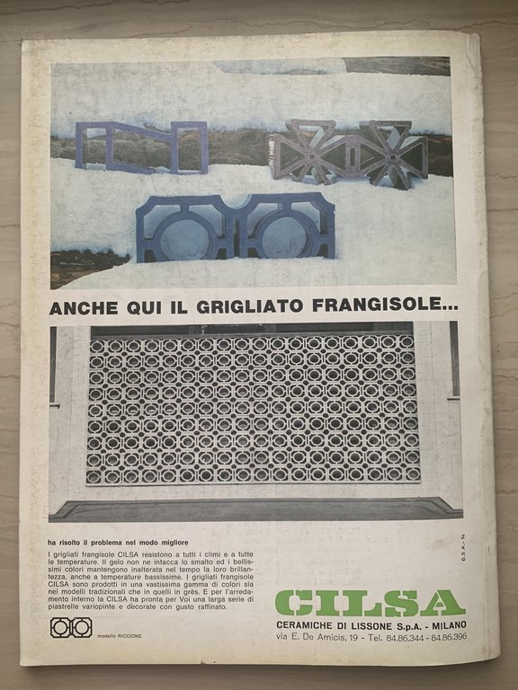 domus rivista mensile architettura arredamento arte 437 aprile 4/1966