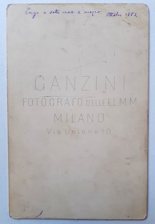 Due albumine formato album - fotografo Ganzini Milano 1882